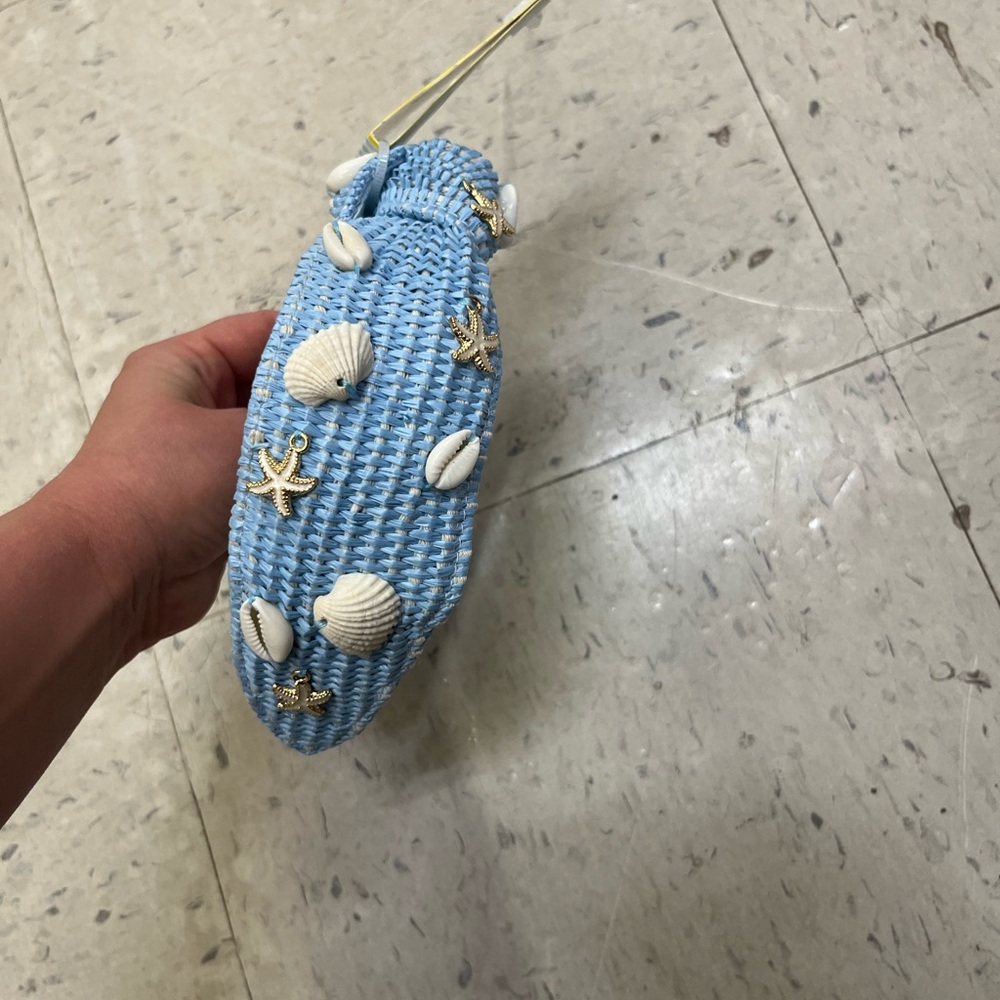 Blue Woven Headband with Seashell Accents - Picture 5 of 13